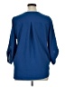 Weston 100% Polyester Blue 3/4 Sleeve Blouse Size XL - photo 2