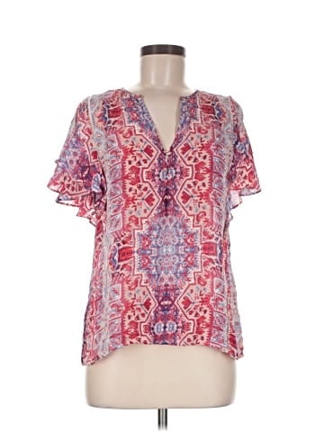Parker Short Sleeve Silk Top (view 1)