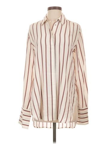 Elizabeth and James Long Sleeve Silk Top (view 1)