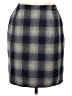 Lands' End 100% Wool Plaid Gray Wool Skirt Size 6 - photo 1