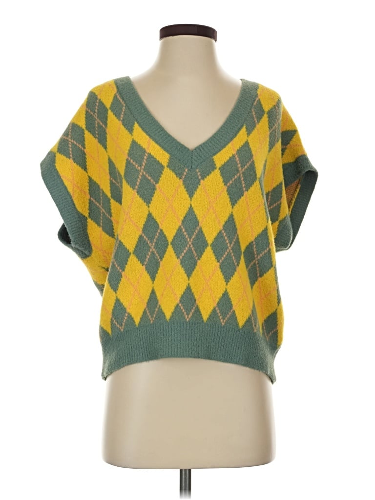 Pre-owned Double Zero Sweater Vest In Yellow