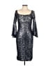 Theia Silver Cocktail Dress Size 10 - photo 1