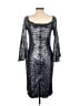 Theia Silver Cocktail Dress Size 10 - photo 2