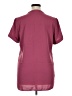 Timeson 100% Polyester Burgundy Short Sleeve Blouse Size XL - photo 2