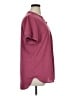 Timeson 100% Polyester Burgundy Short Sleeve Blouse Size XL - photo 4
