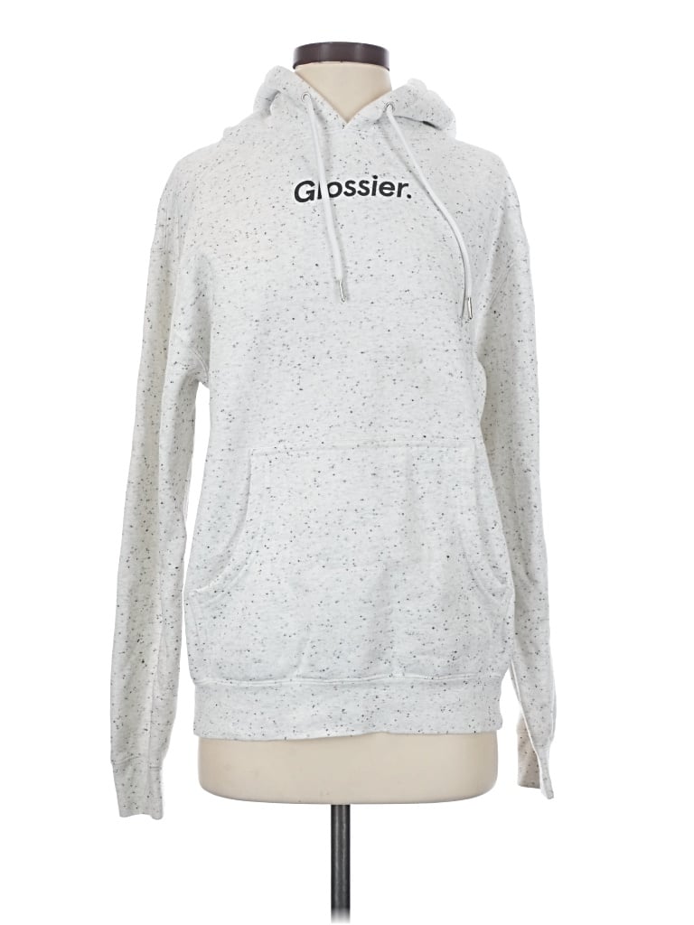 Click to view more detailed imagery on our partner's website Pre-owned Glossier Pullover Hoodie In Silver