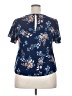 Xhilaration Blue Short Sleeve Top Size XXL - photo 2