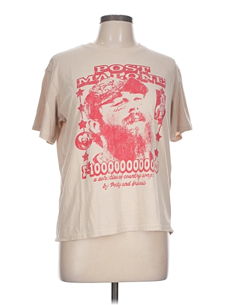 Pre-owned Assorted Brands Short Sleeve T-shirt In Tan