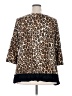 Ruby Rd. Animal Print Brown 3/4 Sleeve Blouse Size 1X - photo 2