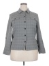 Norton McNaughton 100% Polyester Houndstooth Gray Long Sleeve Blouse Size 18 Petite - photo 1