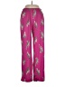 Walmart 100% Recycled Polyester Paisley Pink Casual Pants Size S - photo 1