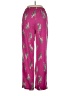 Walmart 100% Recycled Polyester Paisley Pink Casual Pants Size S - photo 2
