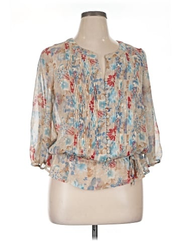 a.n.a. A New Approach 3/4 Sleeve Blouse (view 1)