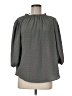 Renee C. Polka Dots Gray 3/4 Sleeve Blouse Size M - photo 1