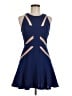 BCBGMAXAZRIA 100% Polyester Blue Cocktail Dress Size 6 - photo 1