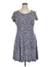 MICHAEL Michael Kors Print Blue Casual Dress Size XL - photo 1