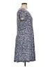 MICHAEL Michael Kors Print Blue Casual Dress Size XL - photo 4