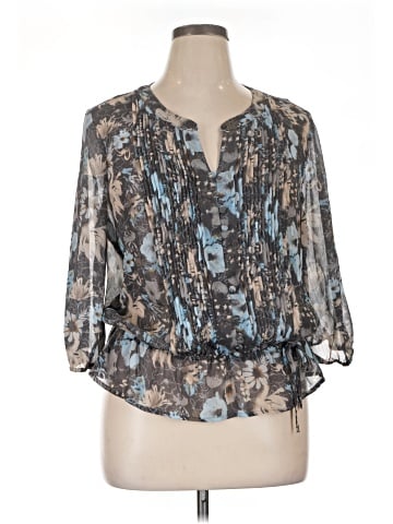 a.n.a. A New Approach 3/4 Sleeve Blouse (view 1)