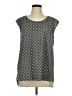 Merona 100% Polyester Polka Dots Gray Sleeveless Blouse Size L - photo 1