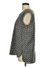 Merona 100% Polyester Polka Dots Gray Sleeveless Blouse Size L - photo 5
