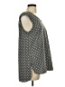 Merona 100% Polyester Polka Dots Gray Sleeveless Blouse Size L - photo 4