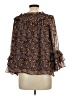 Cato 100% Polyester Brown 3/4 Sleeve Blouse Size L - photo 2