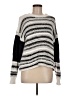 Elan Stripes Silver Pullover Sweater Size M - photo 1