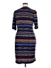 Connected Apparel Stripes Blue Casual Dress Size 14 - photo 2
