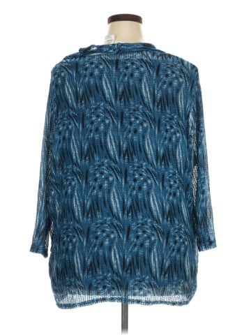 Just My Size 3/4 Sleeve Blouse (view 2)