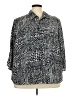 Just My Size 100% Polyester Tweed Silver 3/4 Sleeve Blouse Size 4X Plus - photo 1