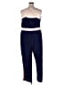 Derek Heart Color Block Blue Jumpsuit Size 3X - photo 2