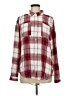 Cato Plaid Red Long Sleeve Button-Down Shirt Size M - photo 1