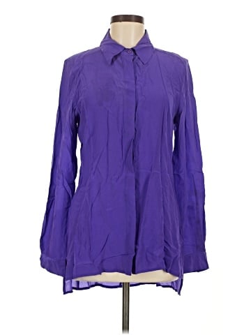 GUESS by Marciano Long Sleeve Silk Top (view 1)