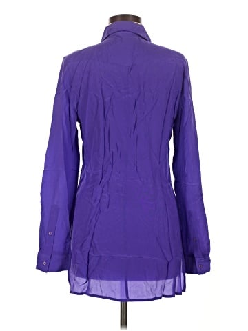 GUESS by Marciano Long Sleeve Silk Top (view 2)