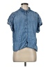 Splendid 100% Lyocell Blue Short Sleeve Blouse Size M - photo 1