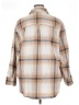 Old Navy 100% Cotton Plaid Tan 3/4 Sleeve Button-Down Shirt Size XL - photo 2
