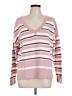 Lucky Brand Stripes Pink Pullover Sweater Size L - photo 1