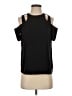 Cooper & Ella 100% Polyester Black Short Sleeve Top Size XS (0) - photo 1