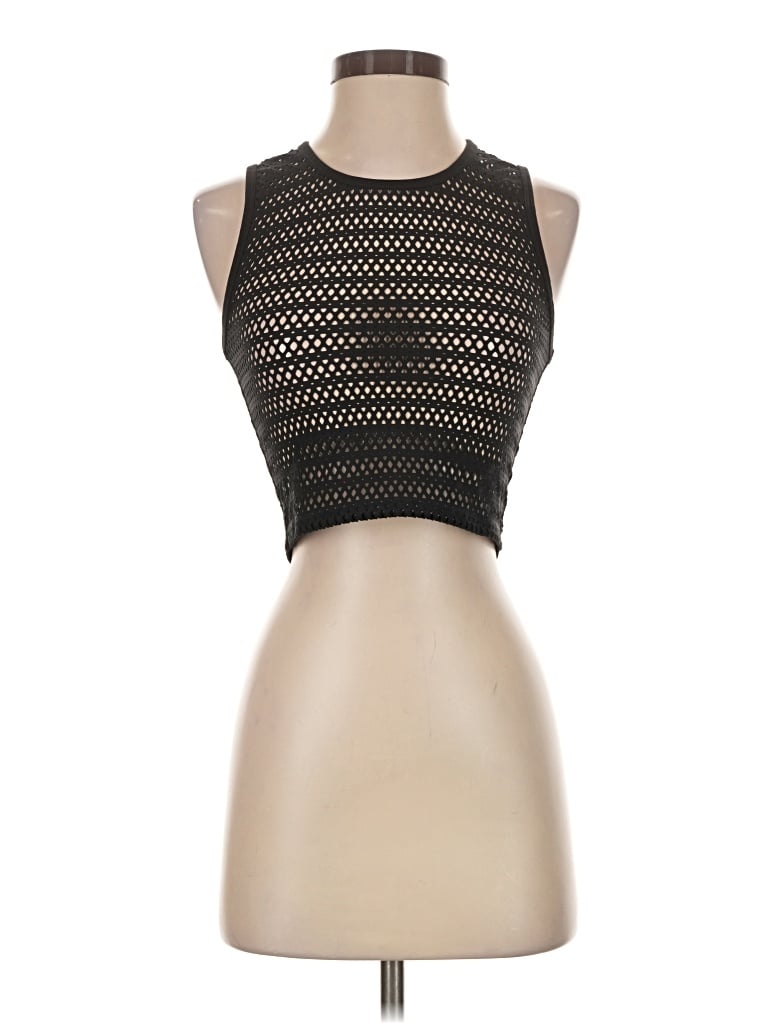 Pre-owned Beyond Yoga Sleeveless Top Black Halter Neckline Tops