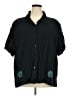 A.K.C. Black Short Sleeve Blouse Size 5X - photo 1