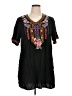 Unbranded 100% Rayon Black Short Sleeve Blouse Size XL - photo 1