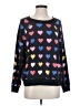 Wildfox 100% Cotton Hearts Black Pullover Sweater Size Sm (1 or S) - photo 1