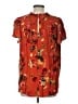 Torrid Floral Red Short Sleeve Blouse Size Lg Plus (0) - photo 2