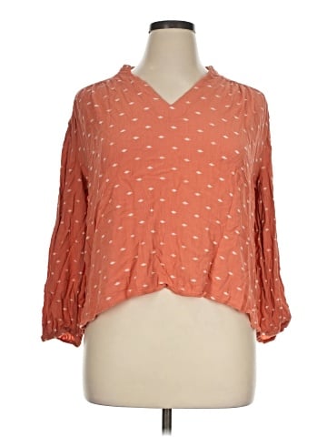 a.n.a. A New Approach 3/4 Sleeve Blouse (view 1)
