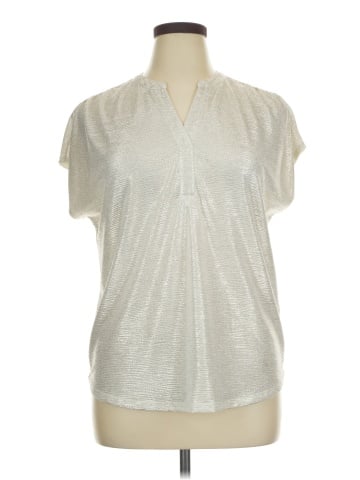 INC International Concepts Short Sleeve Blouse (view 1)