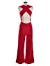 Soprano Solid Red Jumpsuit Size L - photo 2