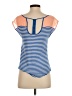 Mine 100% Rayon Blue Short Sleeve Top Size S - photo 2