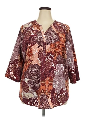 Cj Banks 3/4 Sleeve Blouse (view 1)