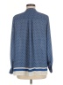 Rose + Olive 100% Polyester Polka Dots Blue Long Sleeve Blouse Size M - photo 2