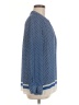 Rose + Olive 100% Polyester Polka Dots Blue Long Sleeve Blouse Size M - photo 4